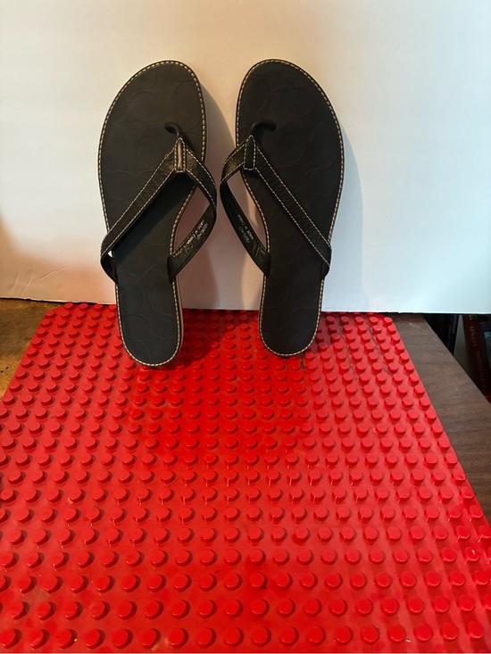 Shoes - Coach Black Flip Flop Sandals